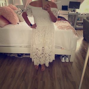 White lace dress